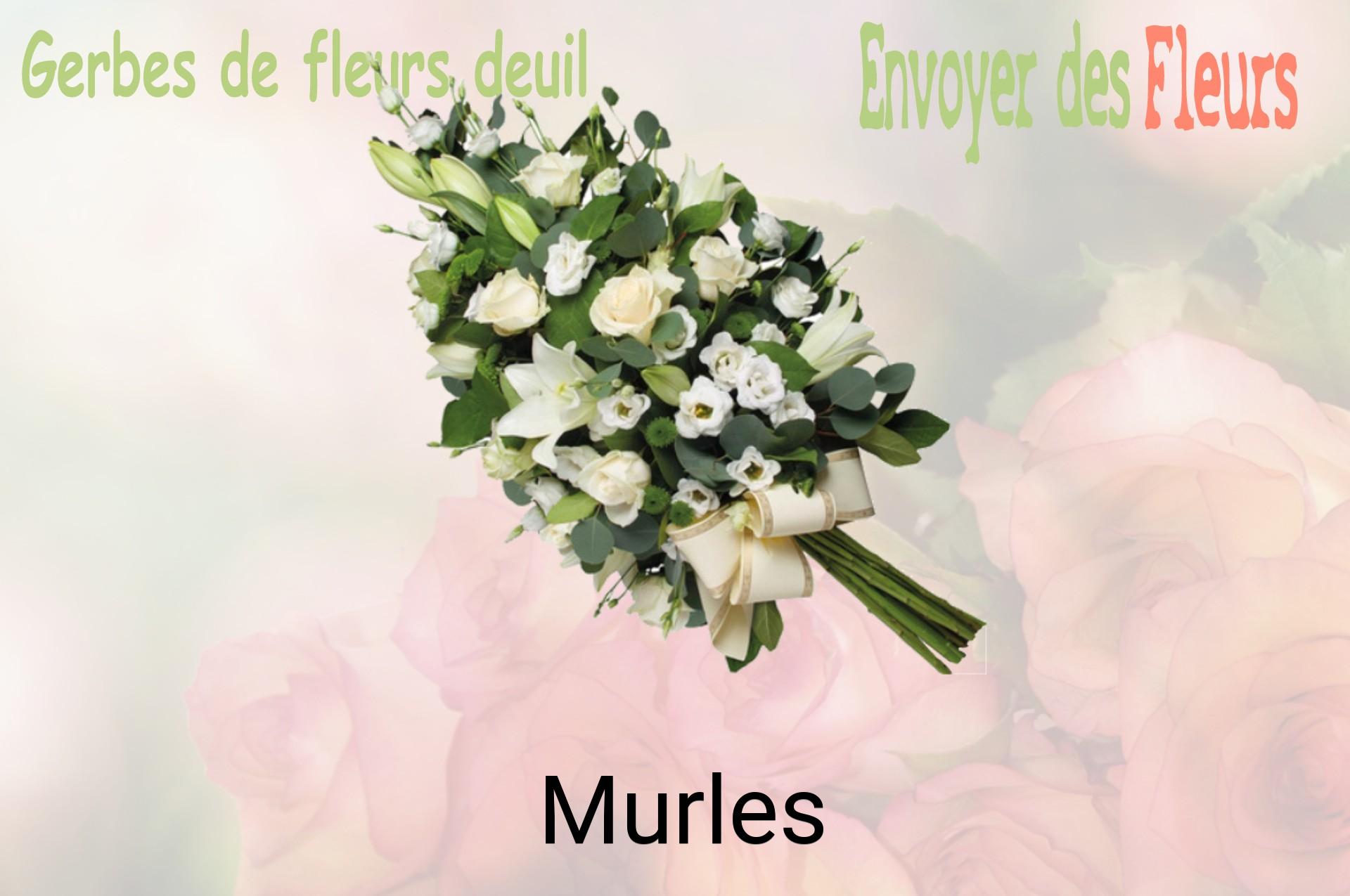 Gerbe de fleurs de deuil livrée à Murles
